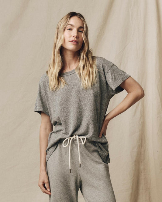 The Great. Tees | The Boxy Crew. Heather Grey - Women