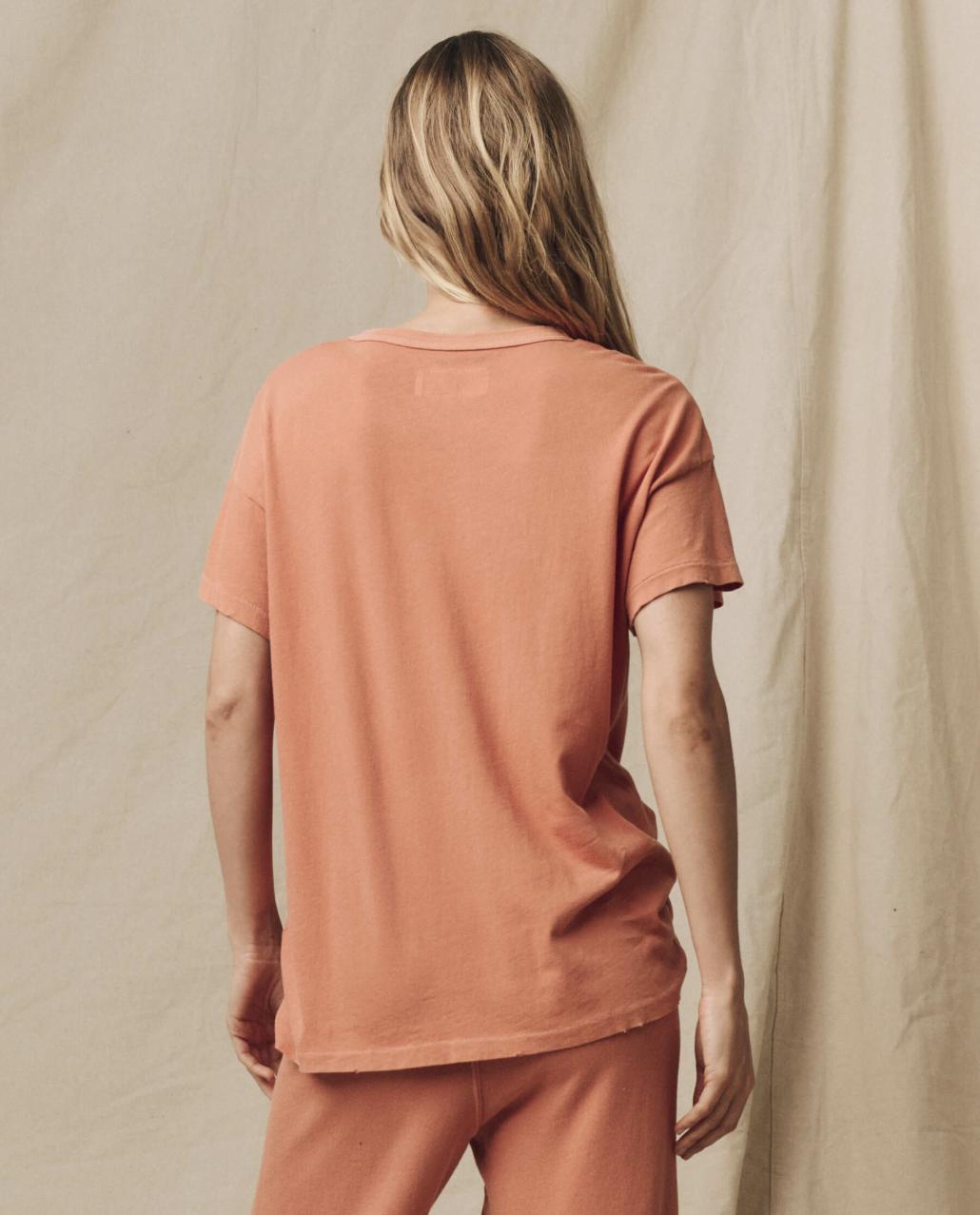 The Great. Tees | The Boxy Crew. Solid Sun Dried Orange - Women