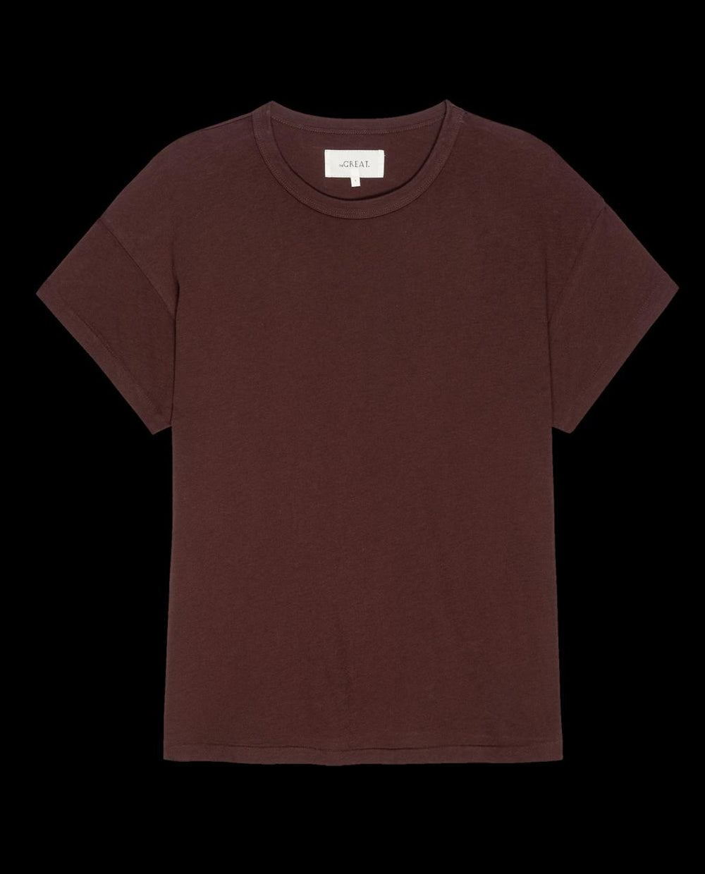 The Great. Tees | The Boxy Crew. Solid Toasted Walnut - Women