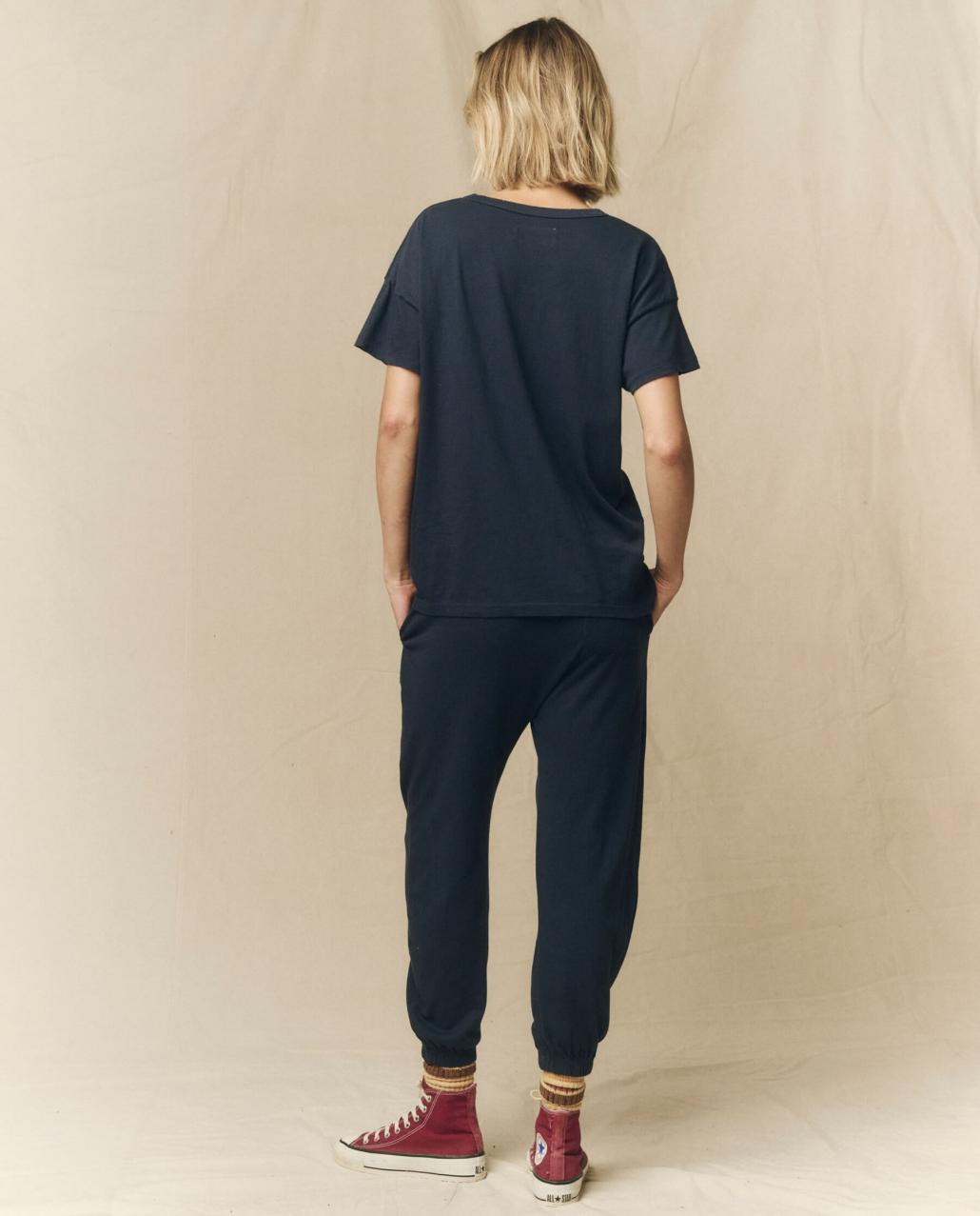 The Great. Tees | The Boxy Crew. Solid True Navy - Women