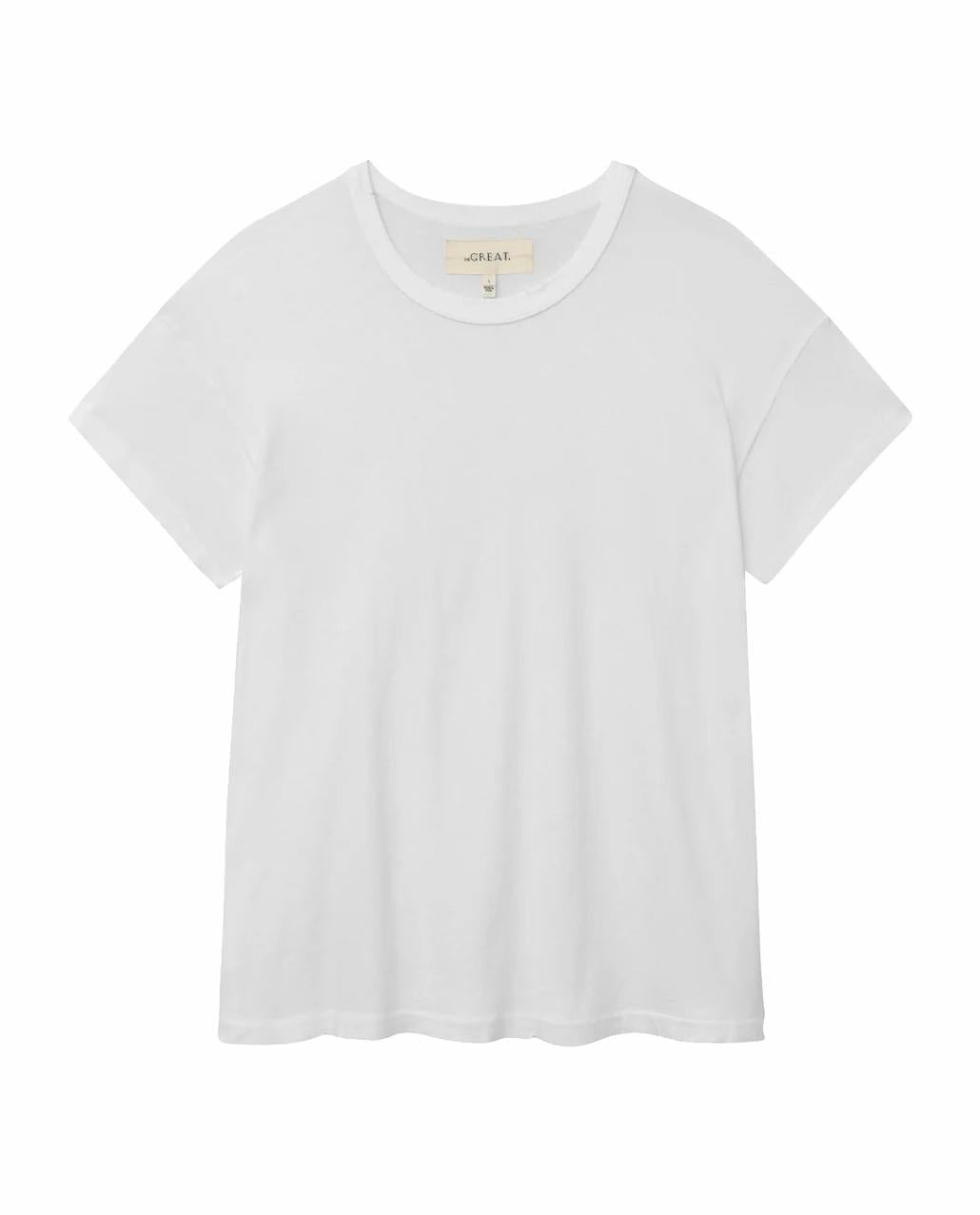 The Great. Tees | The Boxy Crew. True White - Women