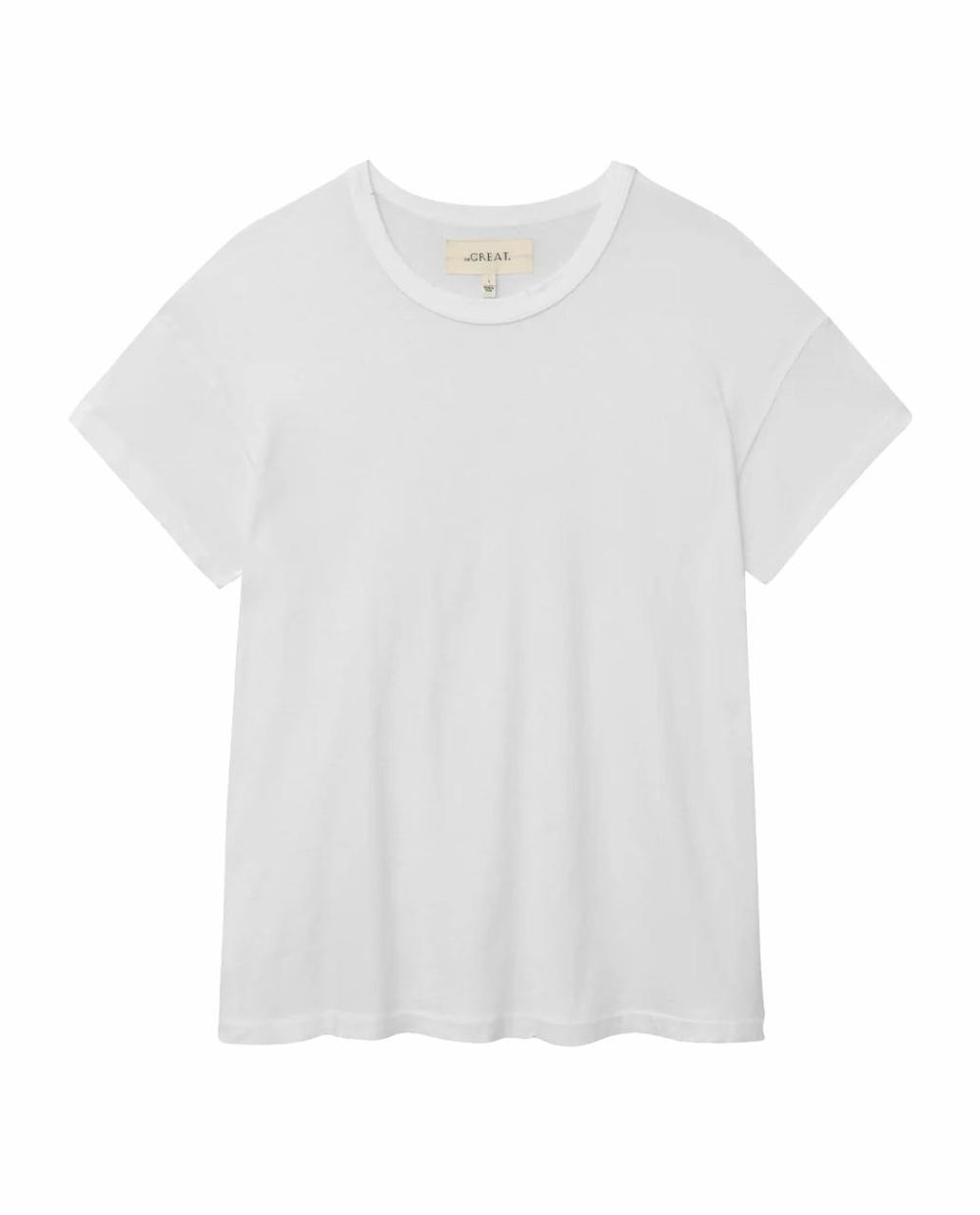 The Great. Tees | The Boxy Crew. True White - Women