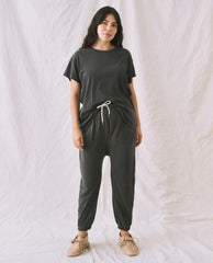 The Great. Tees | The Boxy Crew. Washed Black - Women