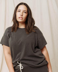 The Great. Tees | The Boxy Crew. Washed Black - Women