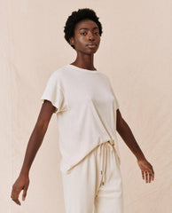 The Great. Tees | The Boxy Crew. Washed White - Women