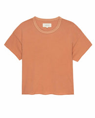 The Great. Tees | The Crop Tee. Solid Sun Dried Orange - Women