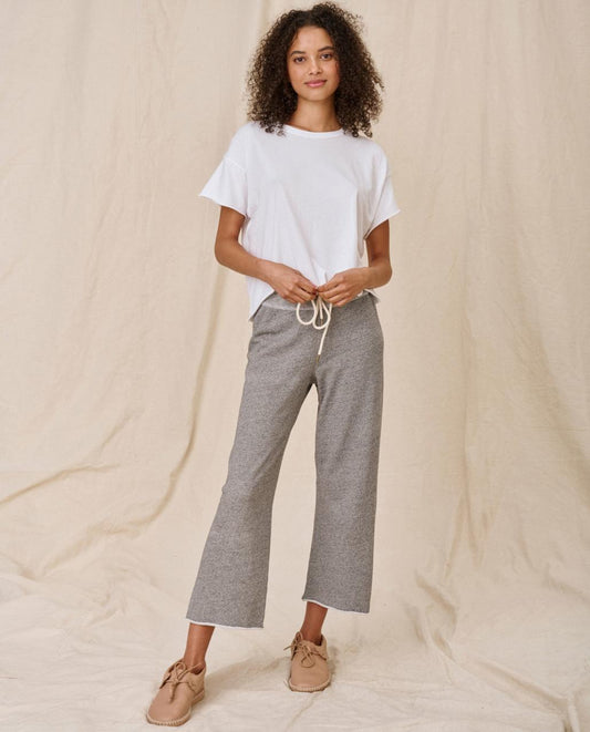 The Great. Tees | The Crop Tee. Solid True White - Women