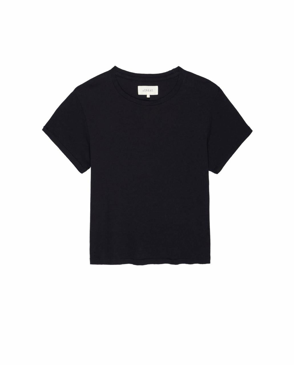 The Great. Tees | The Little Recycled Rib Tee. Night - Women