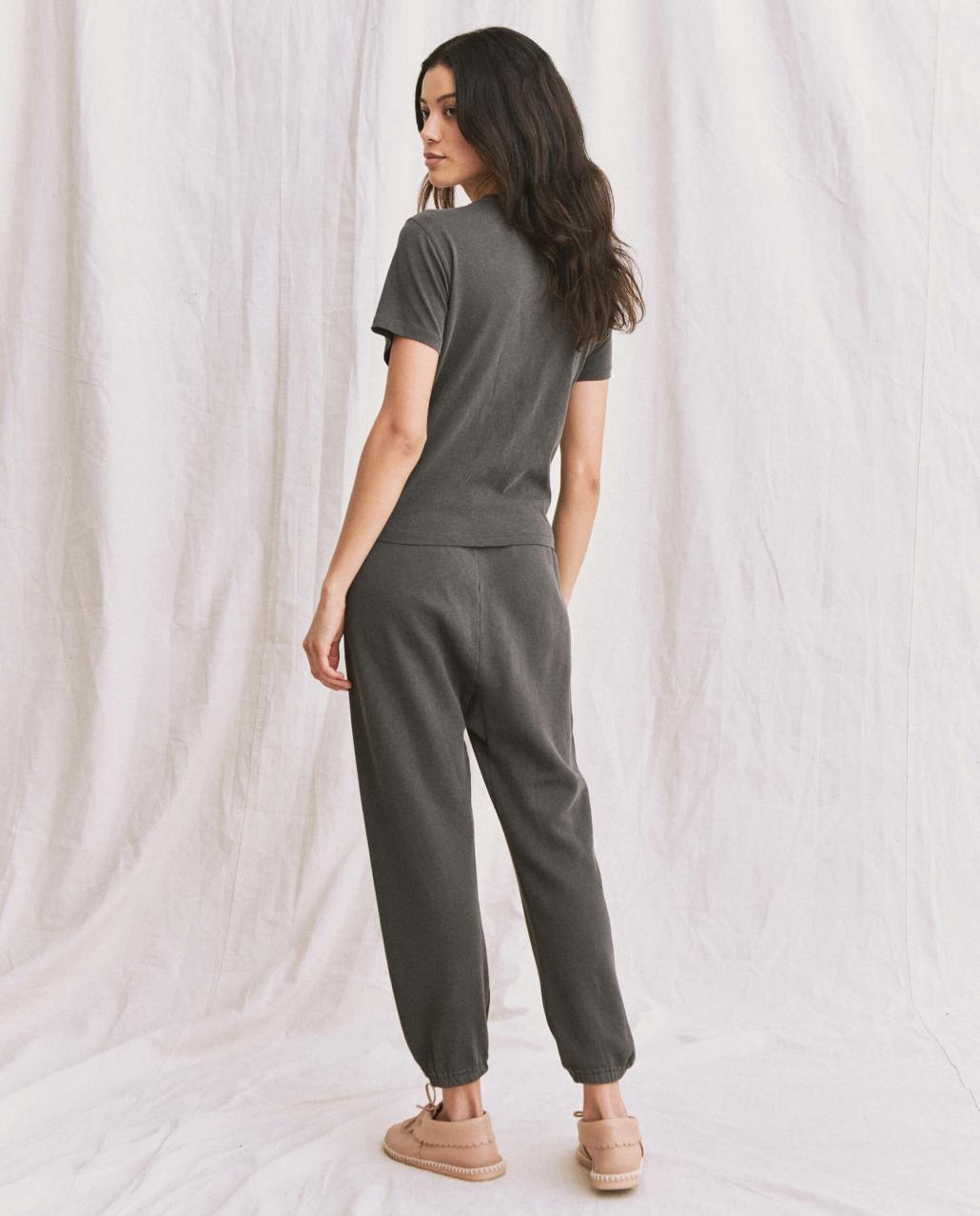 The Great. Tees | The Little Tee. Washed Black - Women