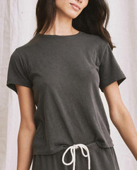 The Great. Tees | The Little Tee. Washed Black - Women