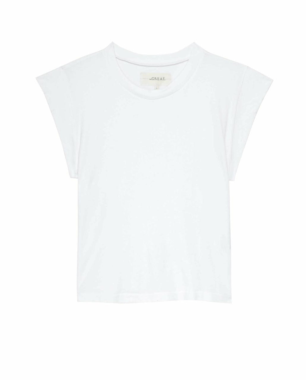 The Great. Tees | The Peak Shoulder Tee. True White - Women