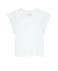 The Great. Tees | The Peak Shoulder Tee. True White - Women