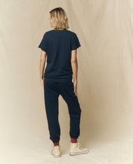 The Great. Tees | The Slim Tee. Almost Black - Women