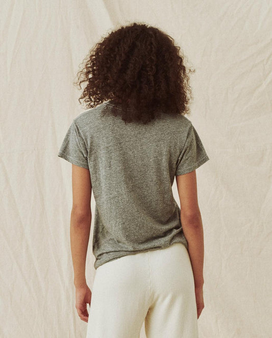 The Great. Tees | The Slim Tee. Heather Grey - Women