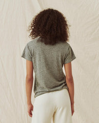 The Great. Tees | The Slim Tee. Heather Grey - Women