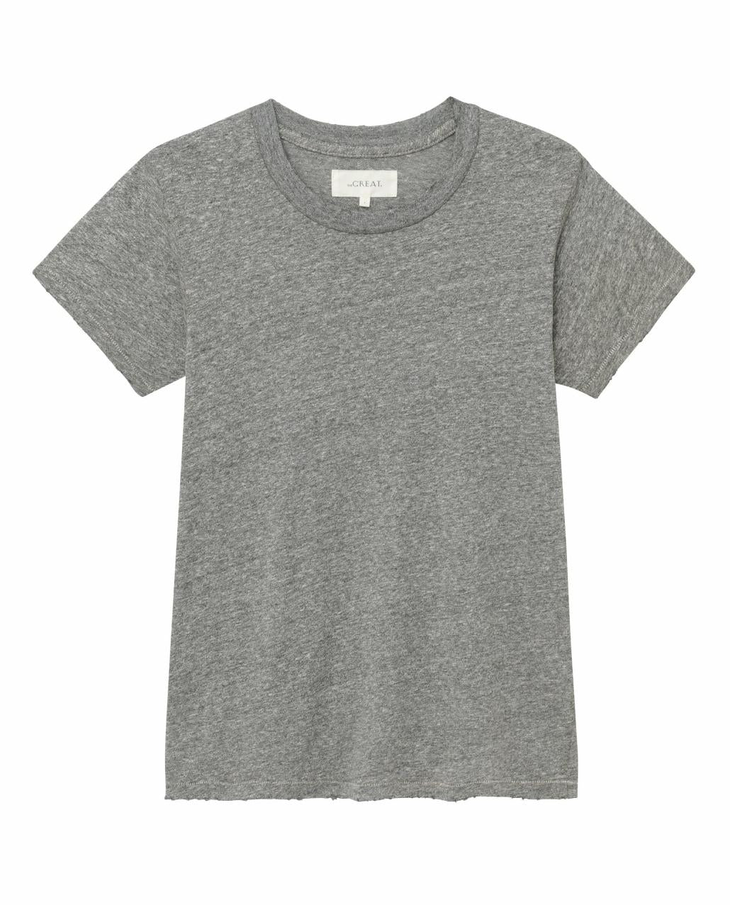 The Great. Tees | The Slim Tee. Heather Grey - Women