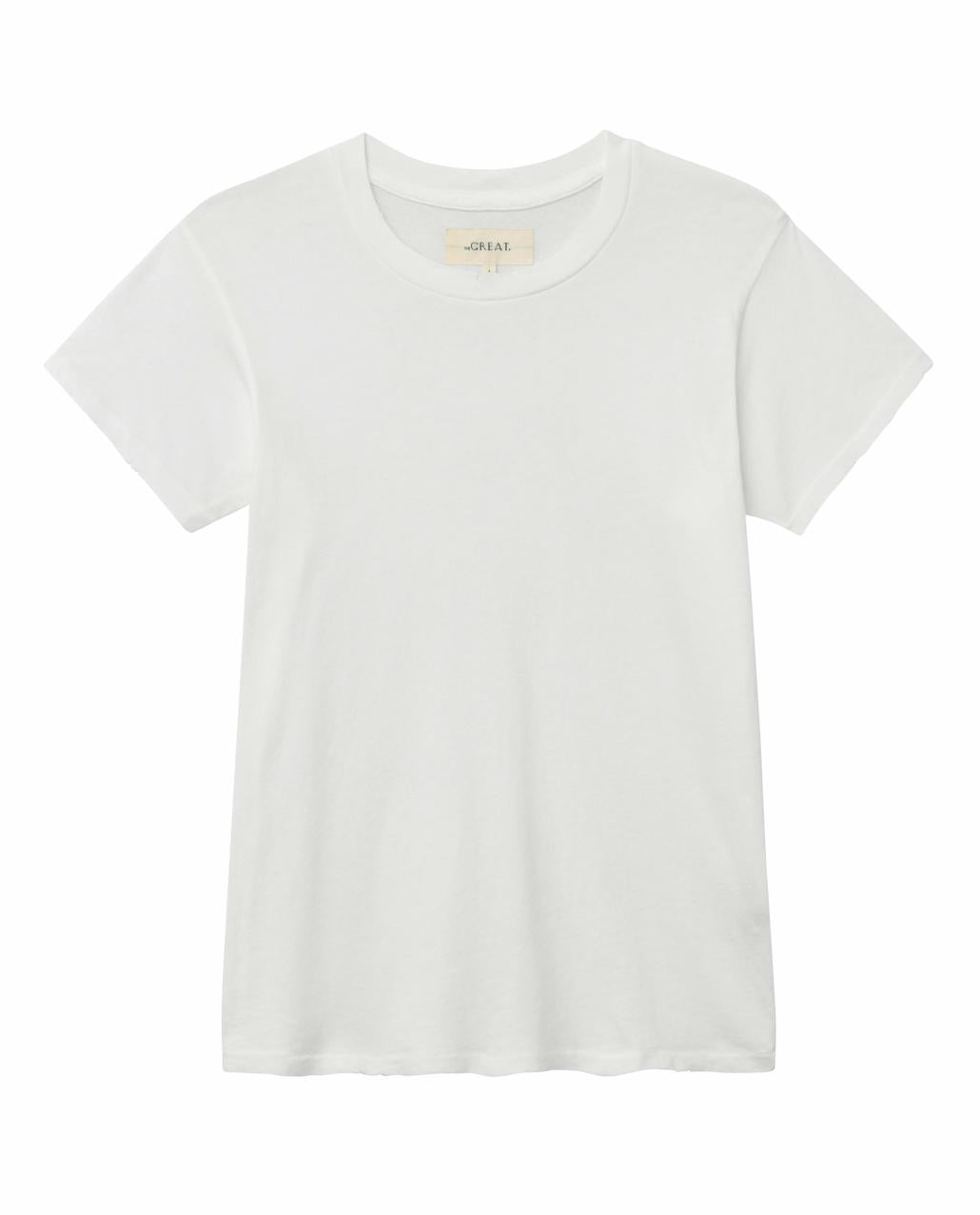 The Great. Tees | The Slim Tee. True White - Women