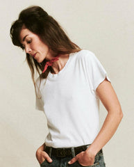 The Great. Tees | The Slim Tee. True White - Women