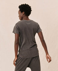 The Great. Tees | The Slim Tee. Washed Black - Women