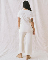The Great. Tees | The Slim Tee. Washed White - Women