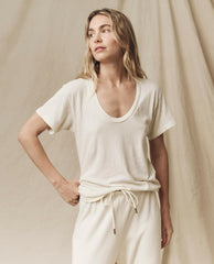 The Great. Tees | The Slim U Washed White - Women