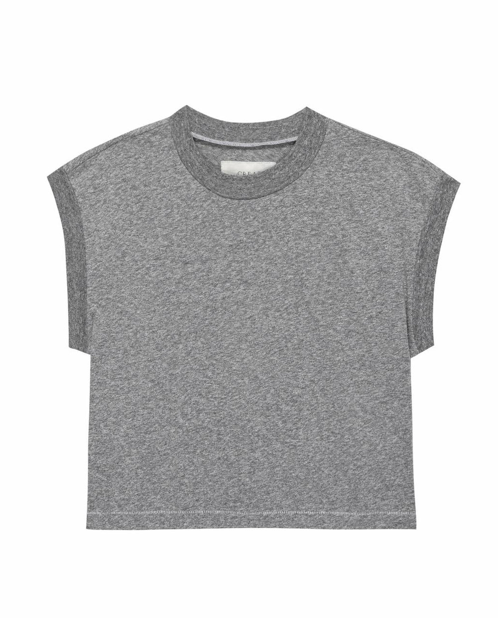 The Great. Tees | The Square Tee. Heather Grey - Women
