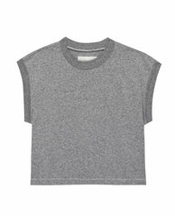 The Great. Tees | The Square Tee. Heather Grey - Women