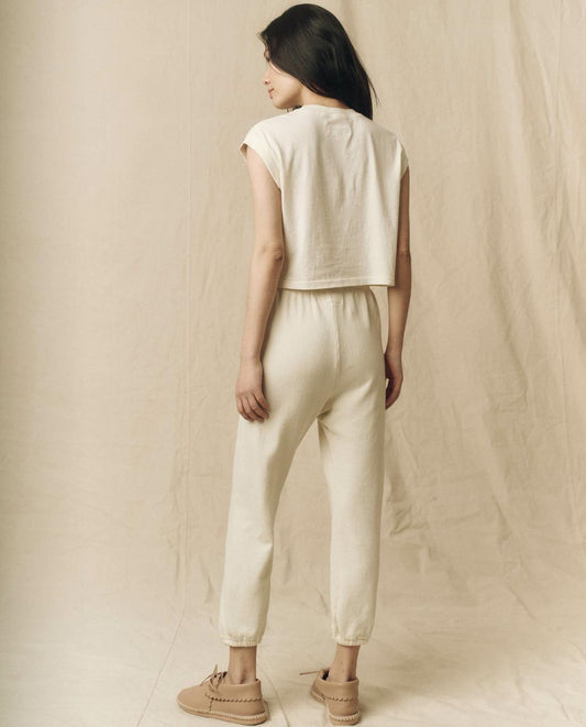 The Great. Tees | The Square Tee. Washed White - Women