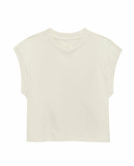 The Great. Tees | The Square Tee. Washed White - Women