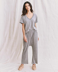 The Great. Tees | The V Heather Grey - Women