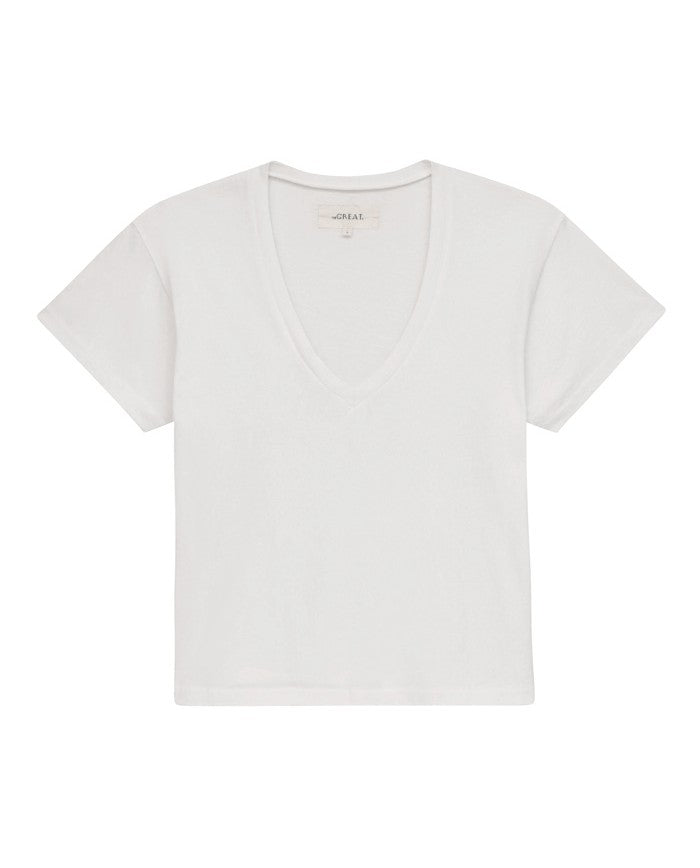 The Great. Tees | The V True White - Women