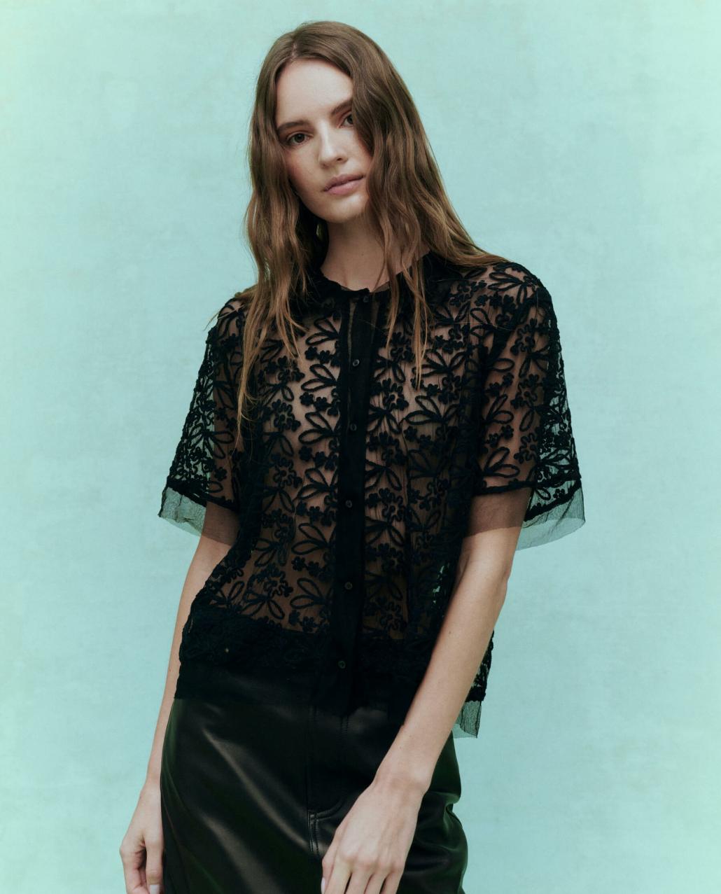 The Great. Tops | The Cotillion Top. Black - Women