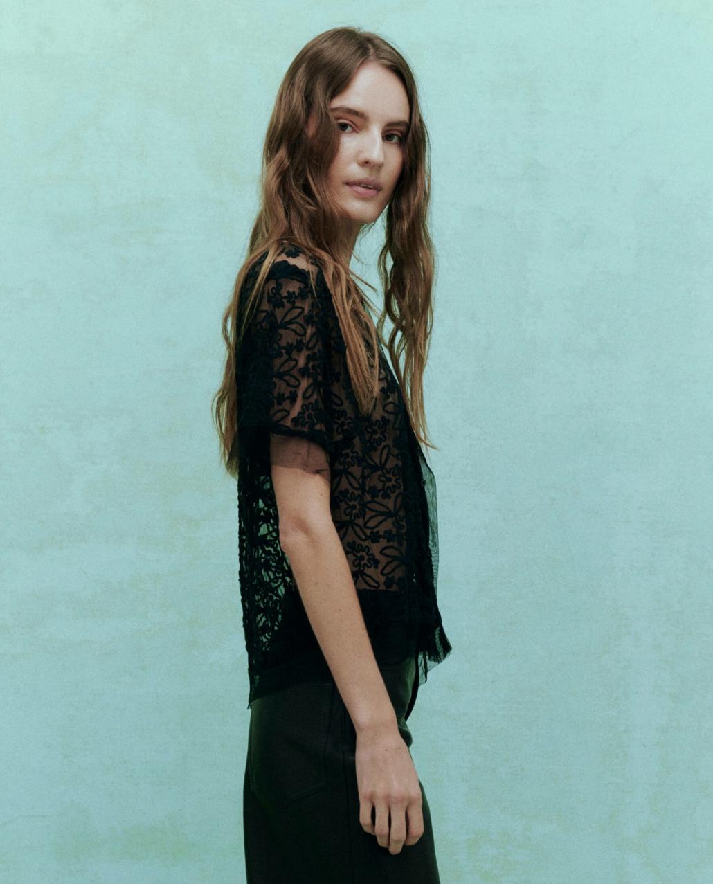 The Great. Tops | The Cotillion Top. Black - Women