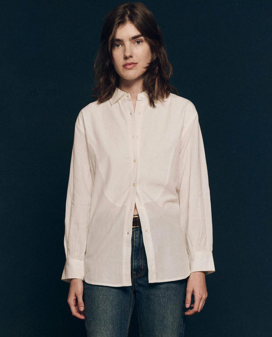 The Great. Tops | The Cowboy Tux Top. White - Women