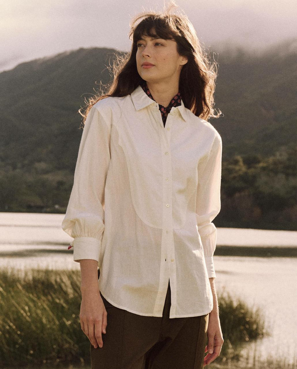 The Great. Tops | The Cowboy Tux Top. White - Women