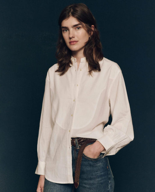 The Great. Tops | The Cowboy Tux Top. White - Women