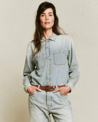 The Great. Tops | The Harbor Shirt. Asphalt Wash - Women