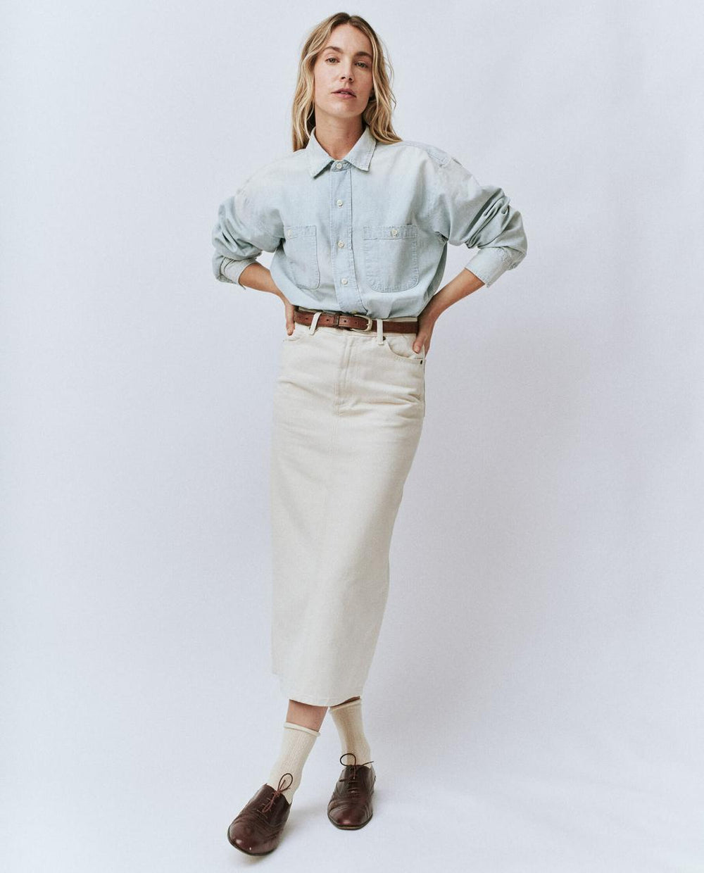 The Great. Tops | The Road Shirt. Riverbed Wash - Women