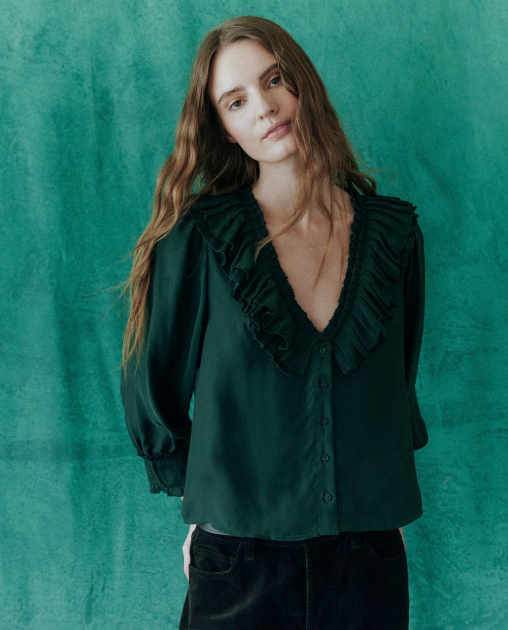 The Great. Tops | The Symphony Top. Winter Pine - Women