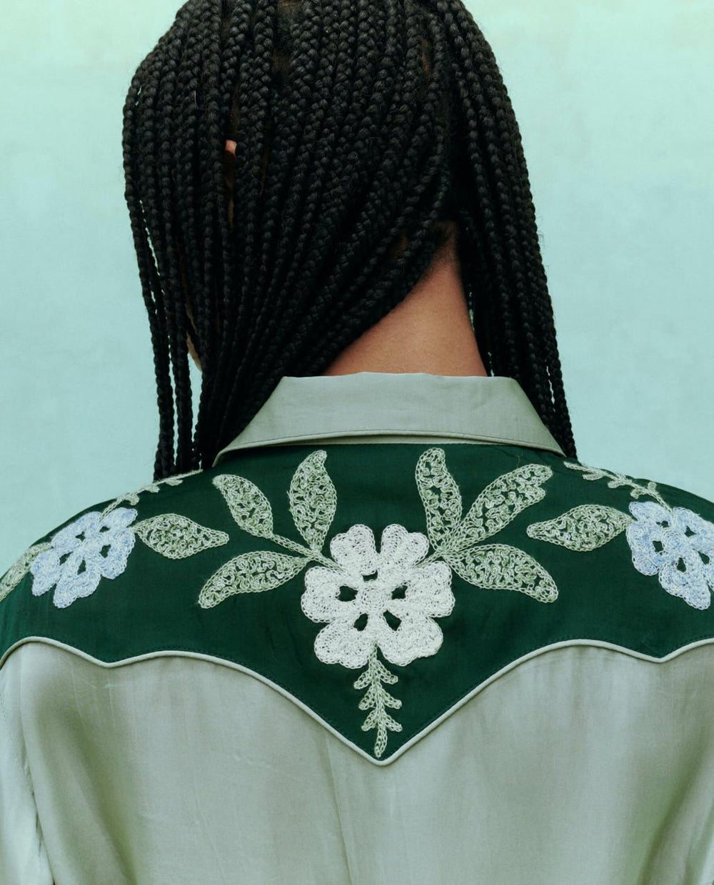 The Great. Tops | The Western Heritage Shirt. Dried Sage - Women