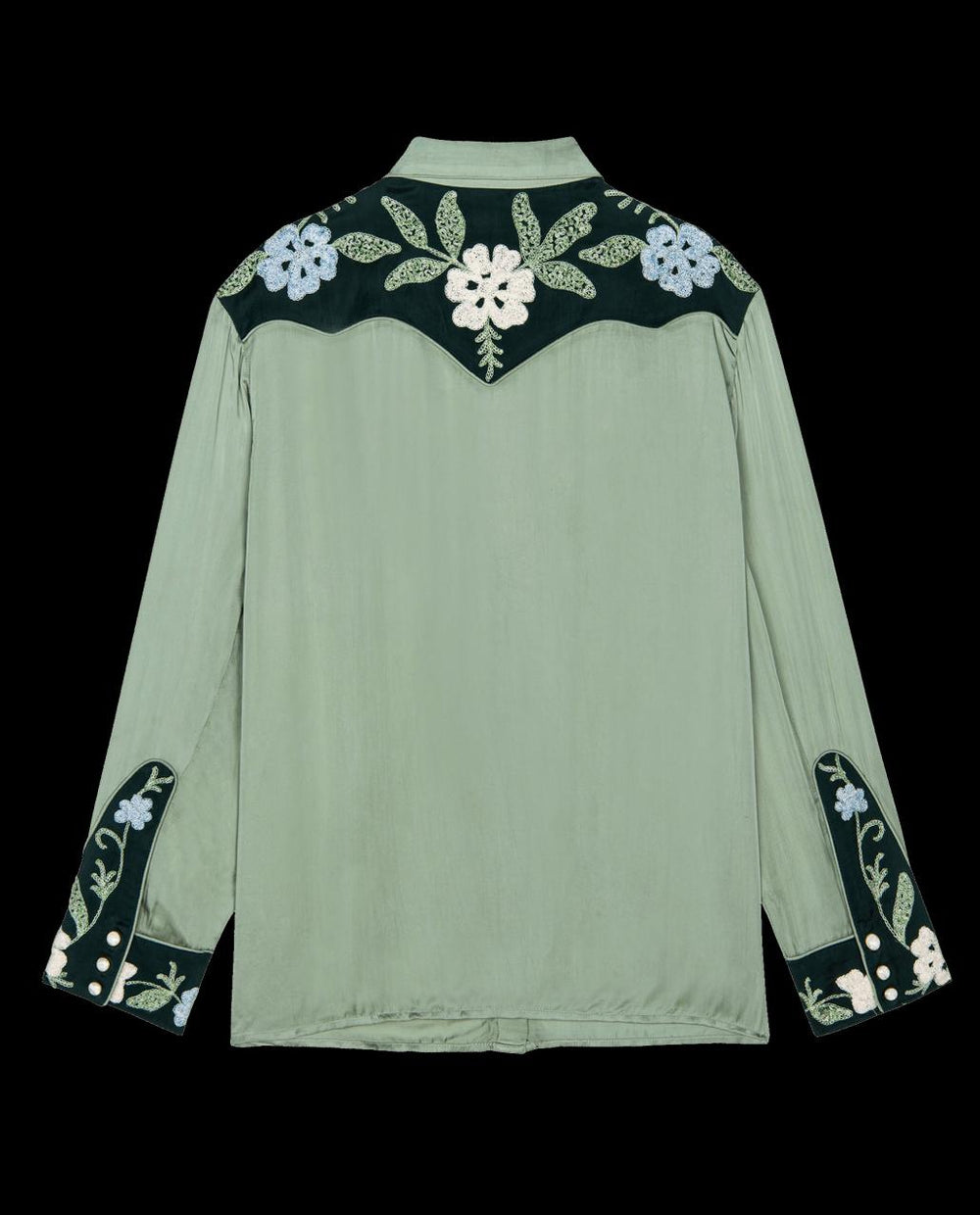 The Great. Tops | The Western Heritage Shirt. Dried Sage - Women